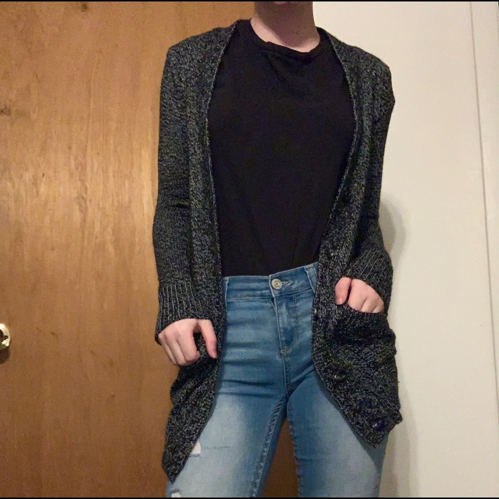 Black and white cardigan